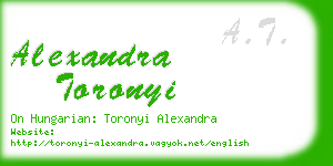 alexandra toronyi business card